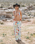 Lottie Hall Slide Tall Triangle Bikini Top - White Multi