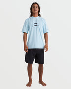 All Day Wave Short Sleeve Rashguard - Coastal Blue