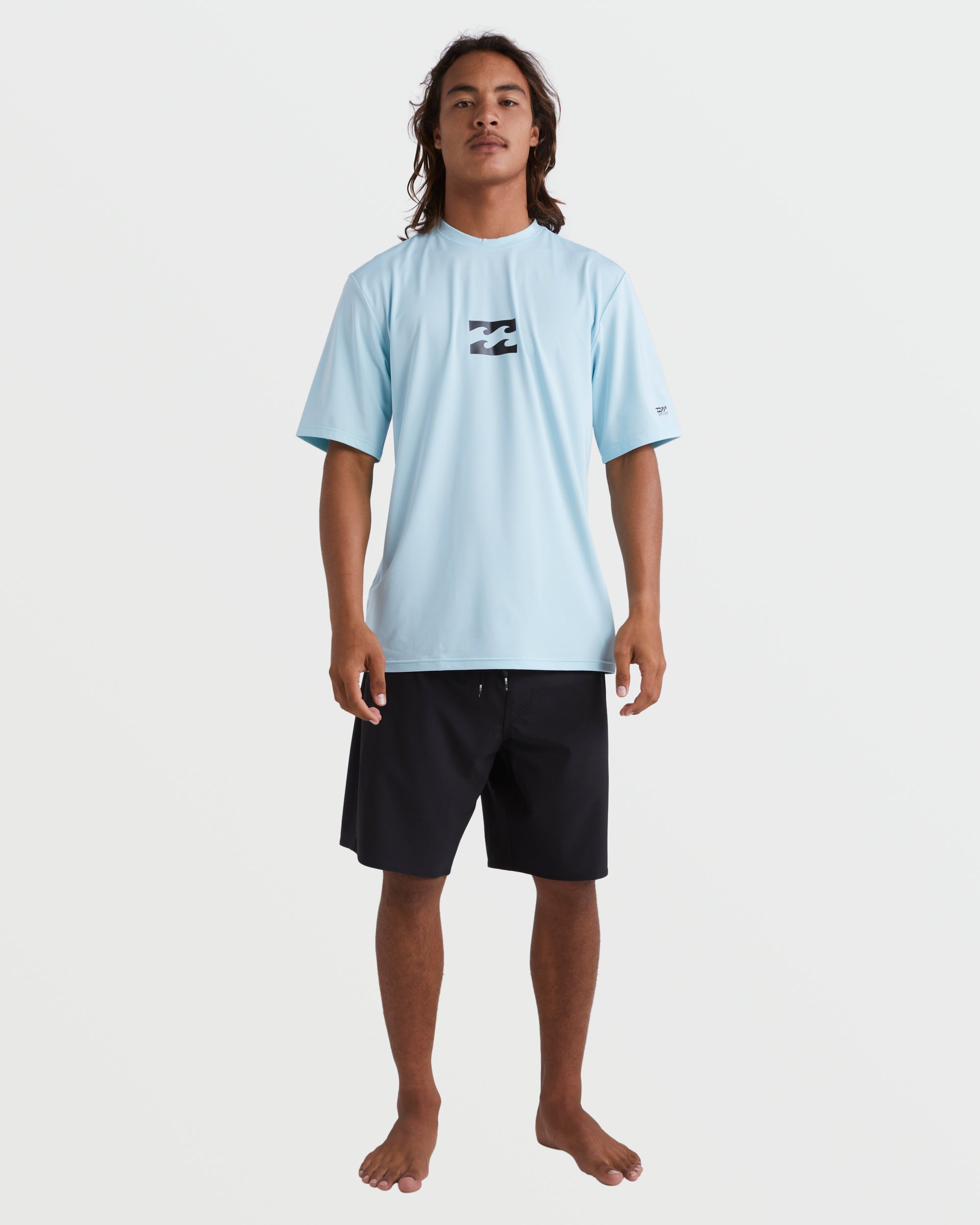 All Day Wave Short Sleeve Rashguard - Coastal Blue