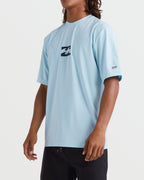 All Day Wave Short Sleeve Rashguard - Coastal Blue