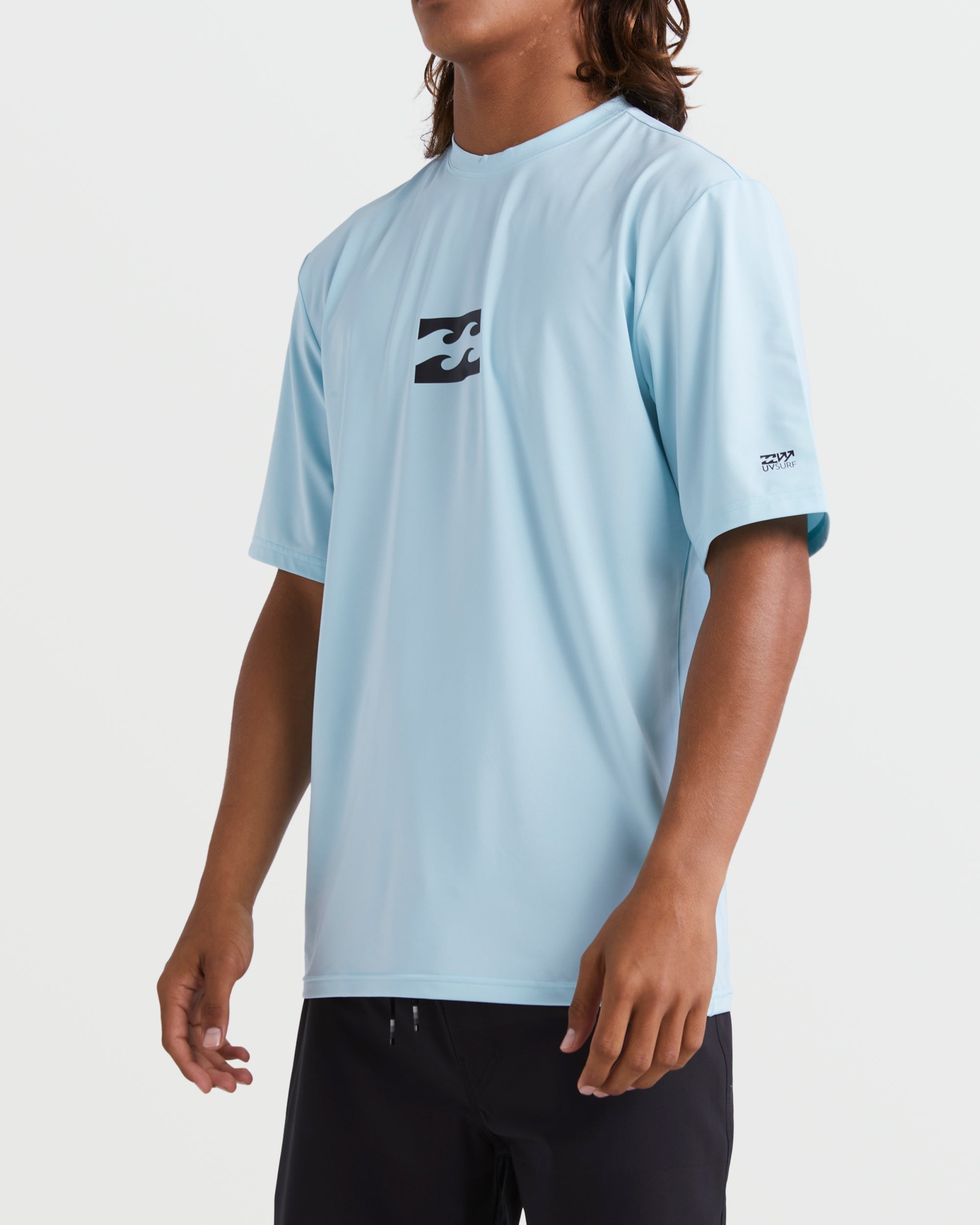 All Day Wave Short Sleeve Rashguard - Coastal Blue