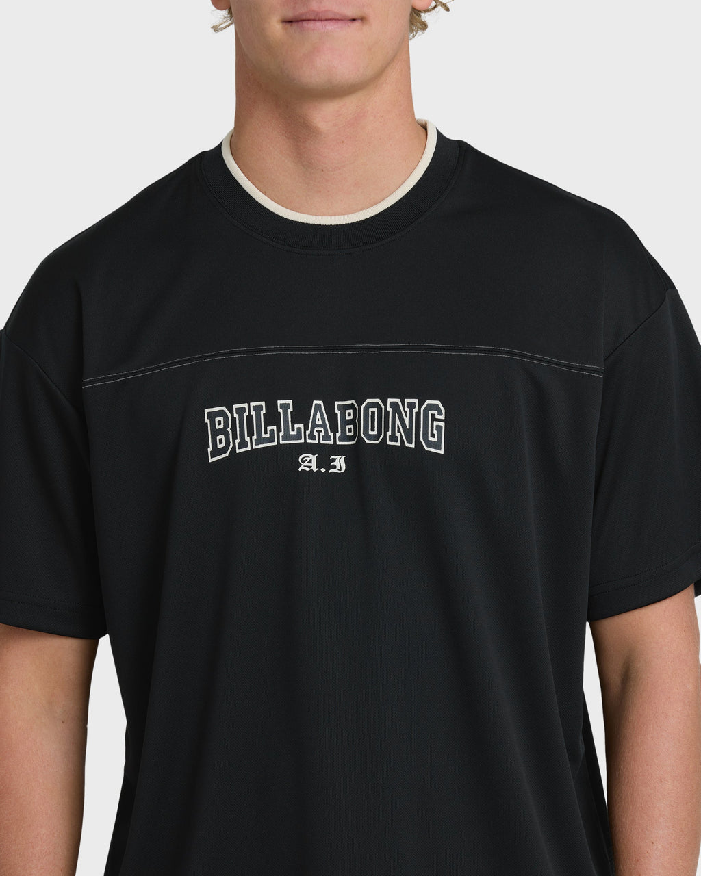 A.I. Mesh Jersey Short Sleeve T-Shirt - Black