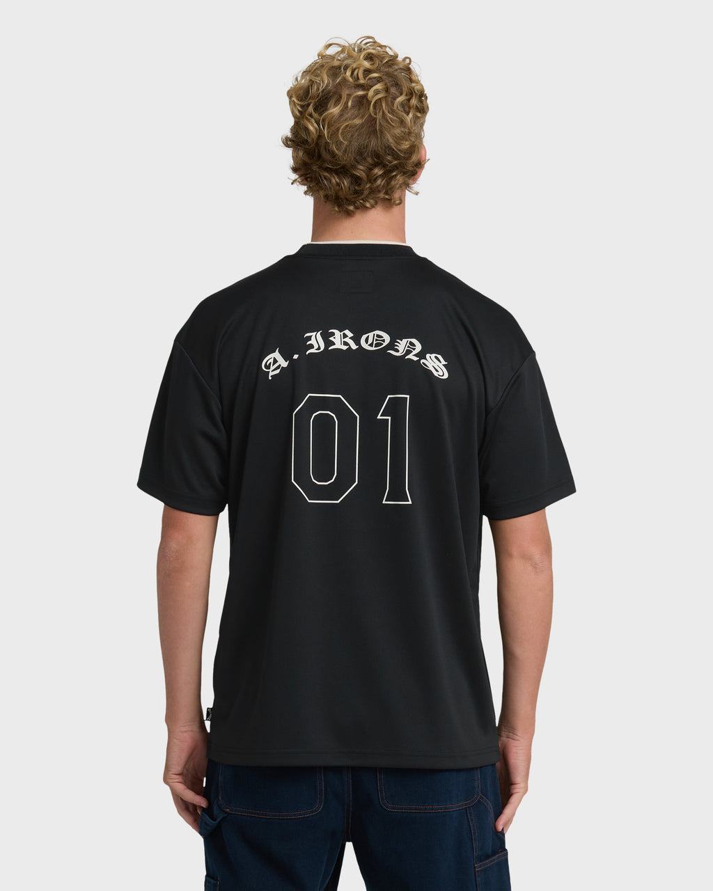 A.I. Mesh Jersey Short Sleeve T-Shirt - Black