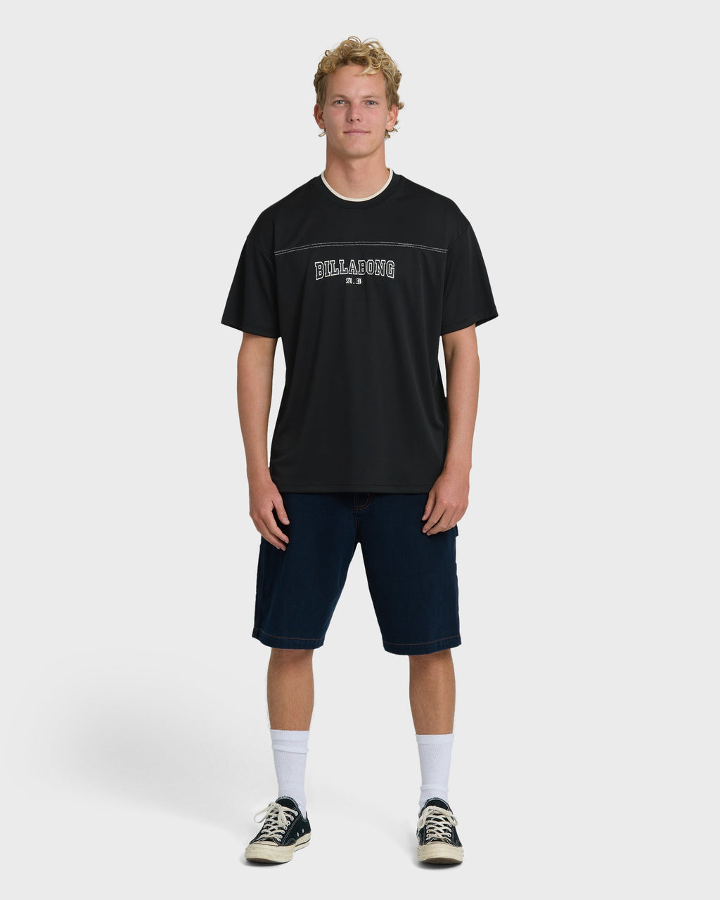 A.I. Mesh Jersey Short Sleeve T-Shirt - Black