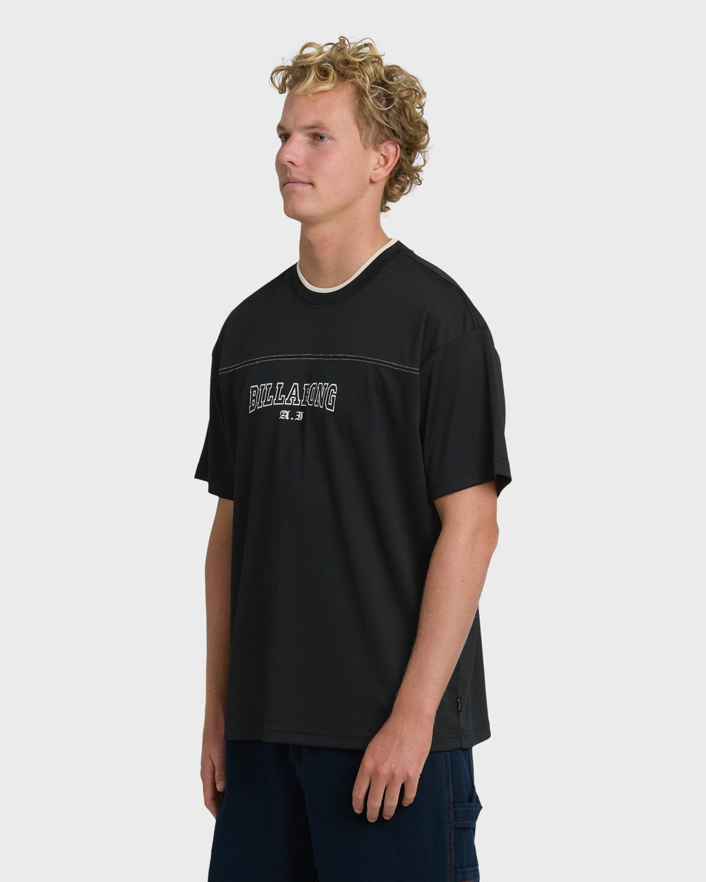 A.I. Mesh Jersey Short Sleeve T-Shirt - Black