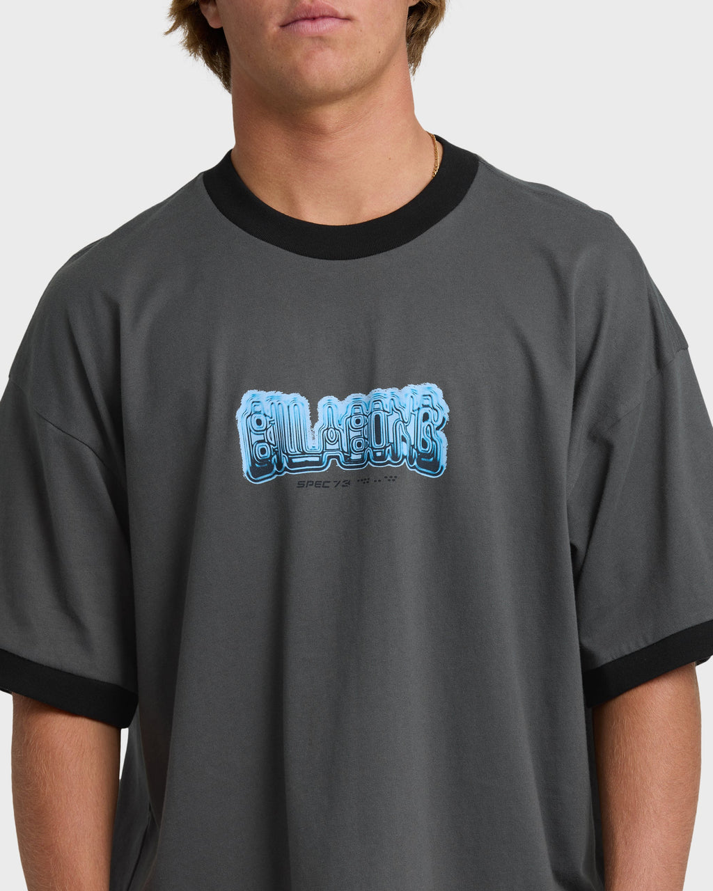 Spec 73 Spin Ringer Short Sleeve T-Shirt - Pewter