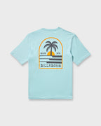 Portal Loose Fit Short Sleeve Surf Short Sleeve T-Shirt - Light Blue Heather