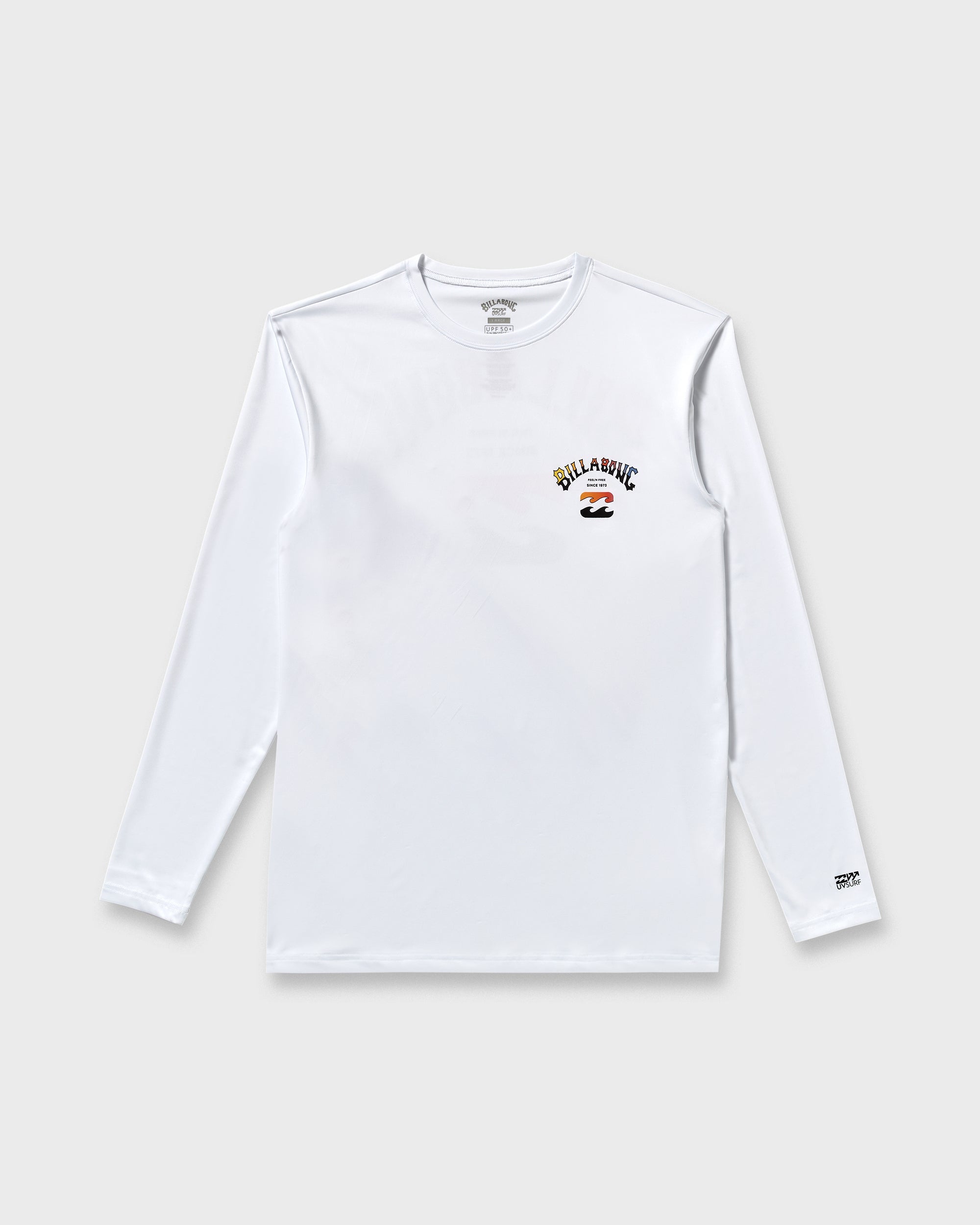 Arch Fade Loose Fit Long Sleeve Surf T-Shirt - White