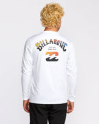 Arch Fade Loose Fit Long Sleeve Surf T-Shirt - White