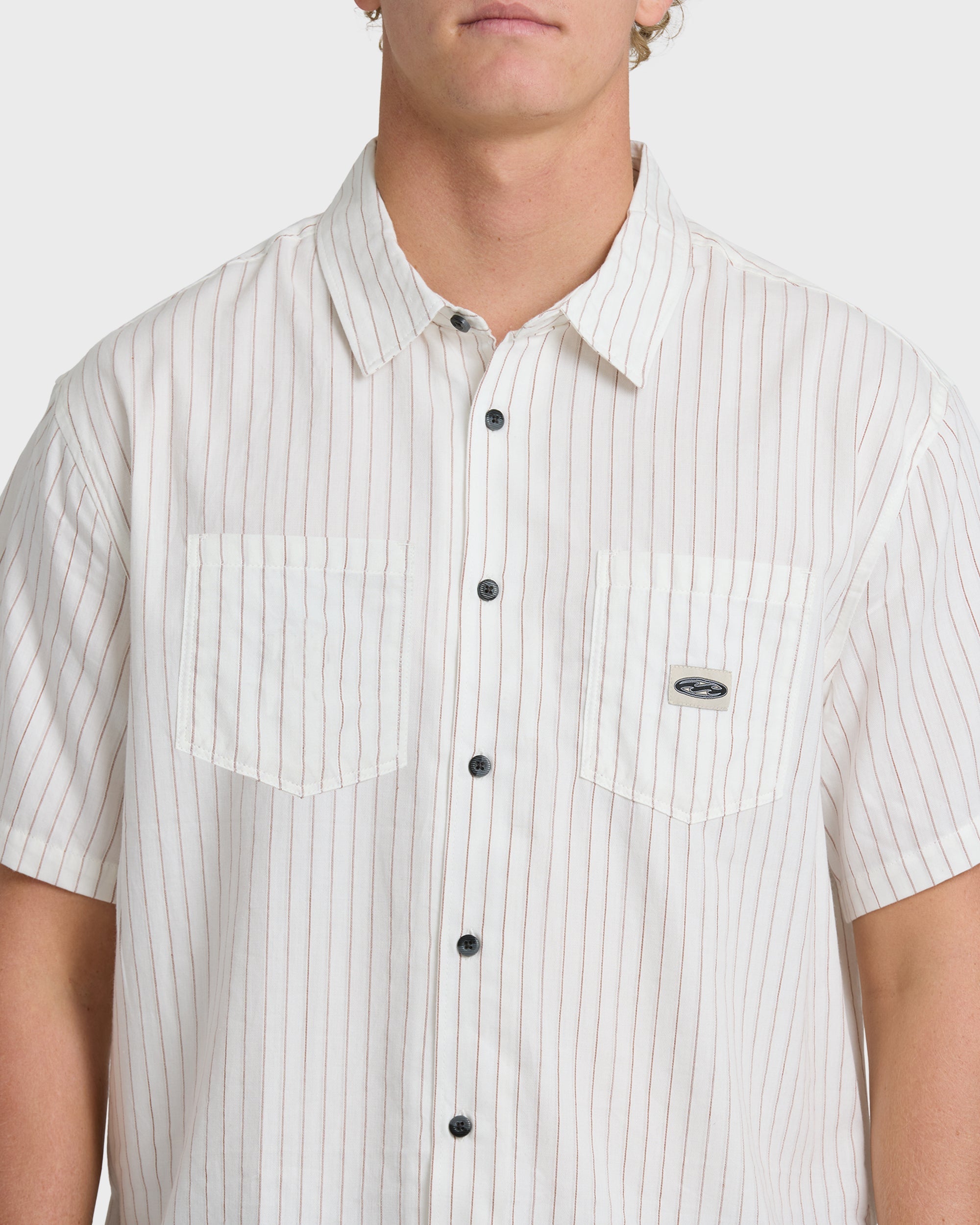 Bad Dog Short Sleeve Woven Shirt - Off White