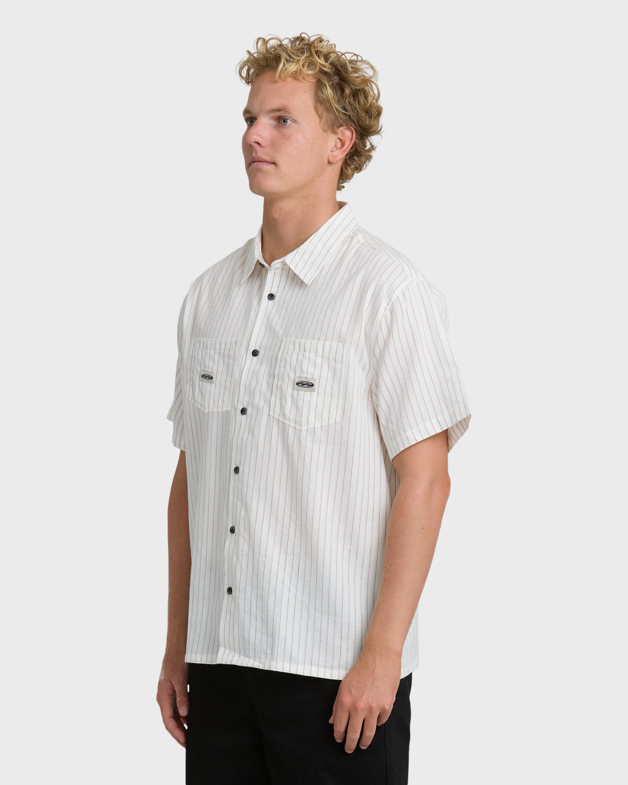 Bad Dog Short Sleeve Woven Shirt - Off White