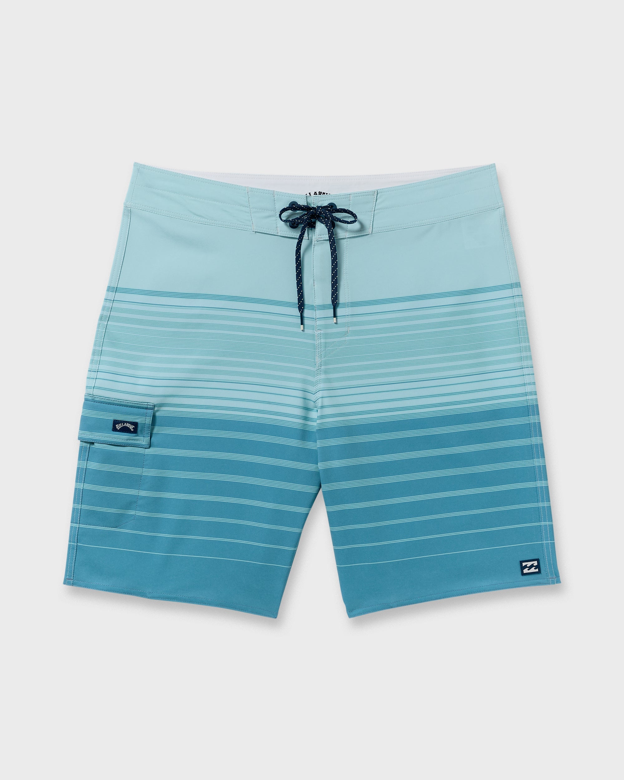 All Day Stripe Pro Performance 20 Boardshorts - Dusty Blue