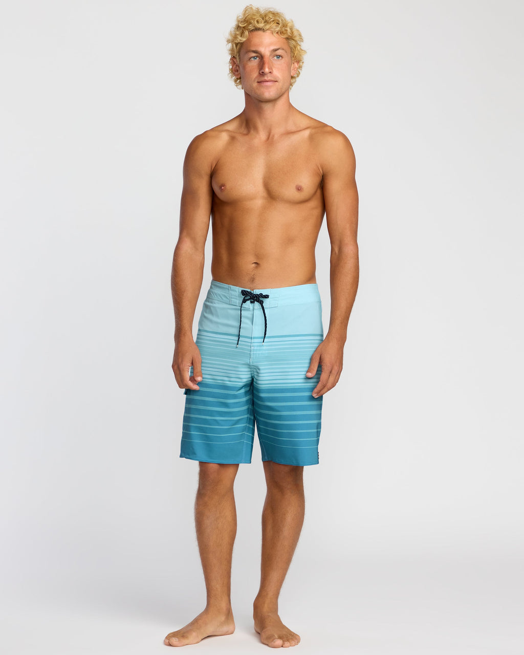 All Day Stripe Pro Performance 20 Boardshorts - Dusty Blue