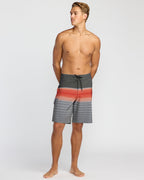 All Day Stripe Pro Performance 20 Boardshorts - Sunset