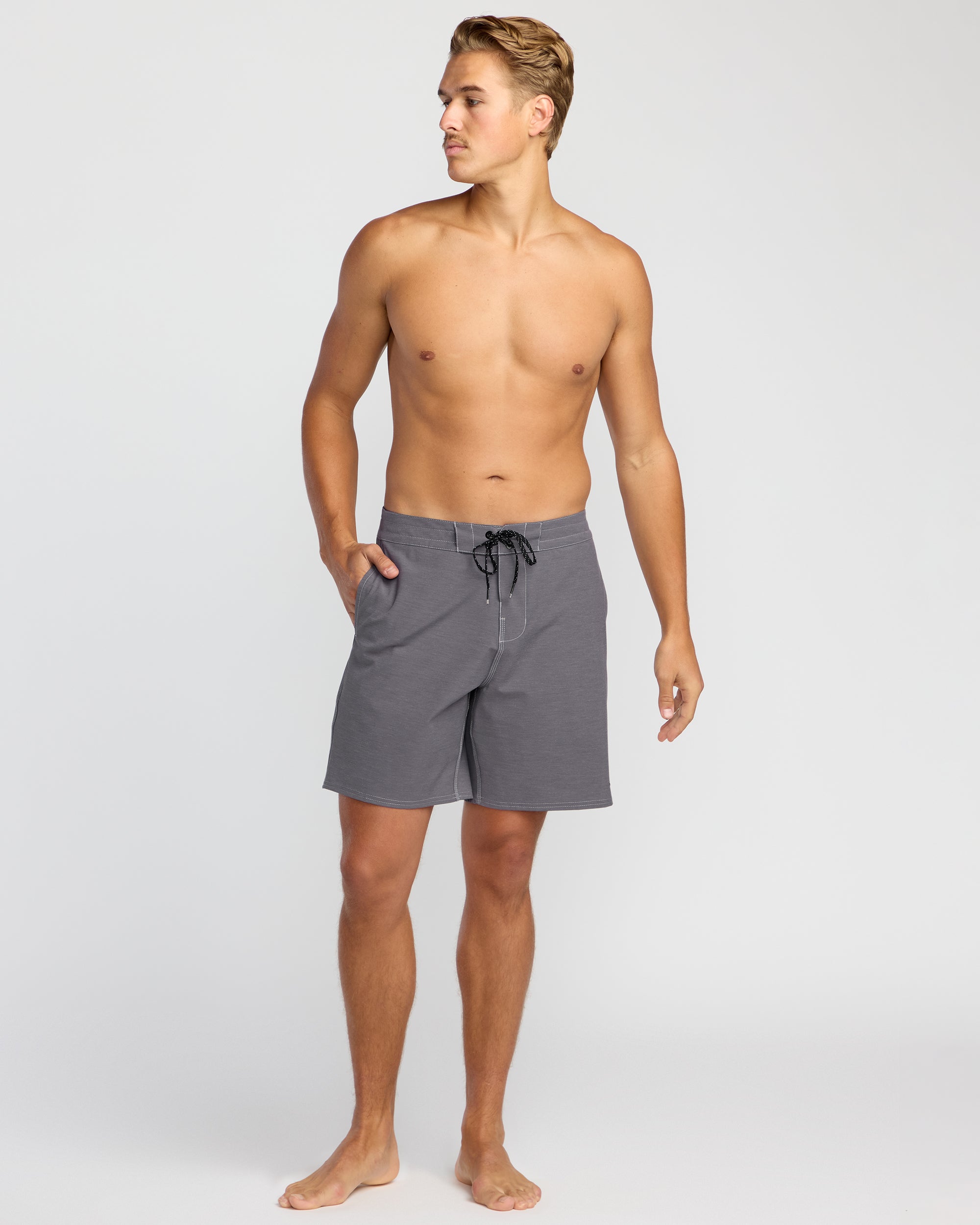 Every Other Day Lo Tide 18 Boardshorts - Gray Violet