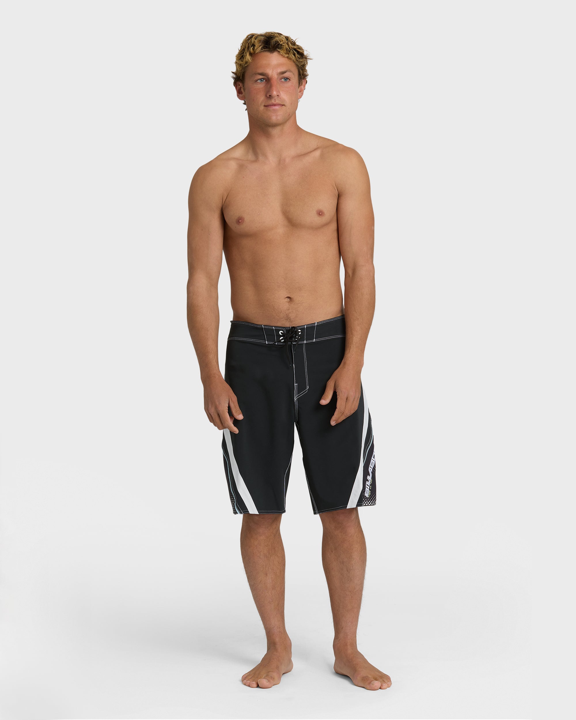 Fluid 2k Pro 21 Boardshorts - Black/White - Black