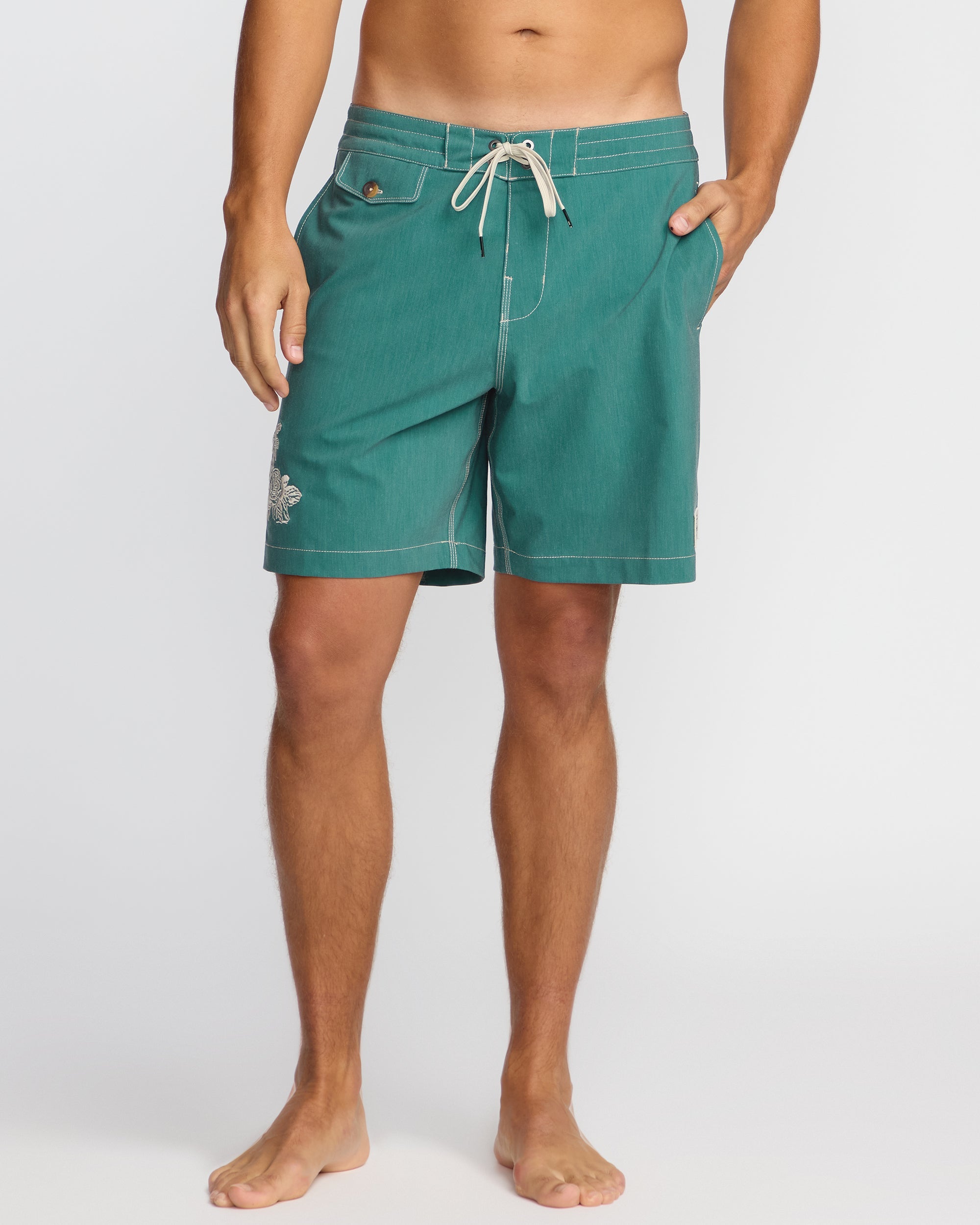 Austin Garage Lo Tides 19 Boardshorts - Teal