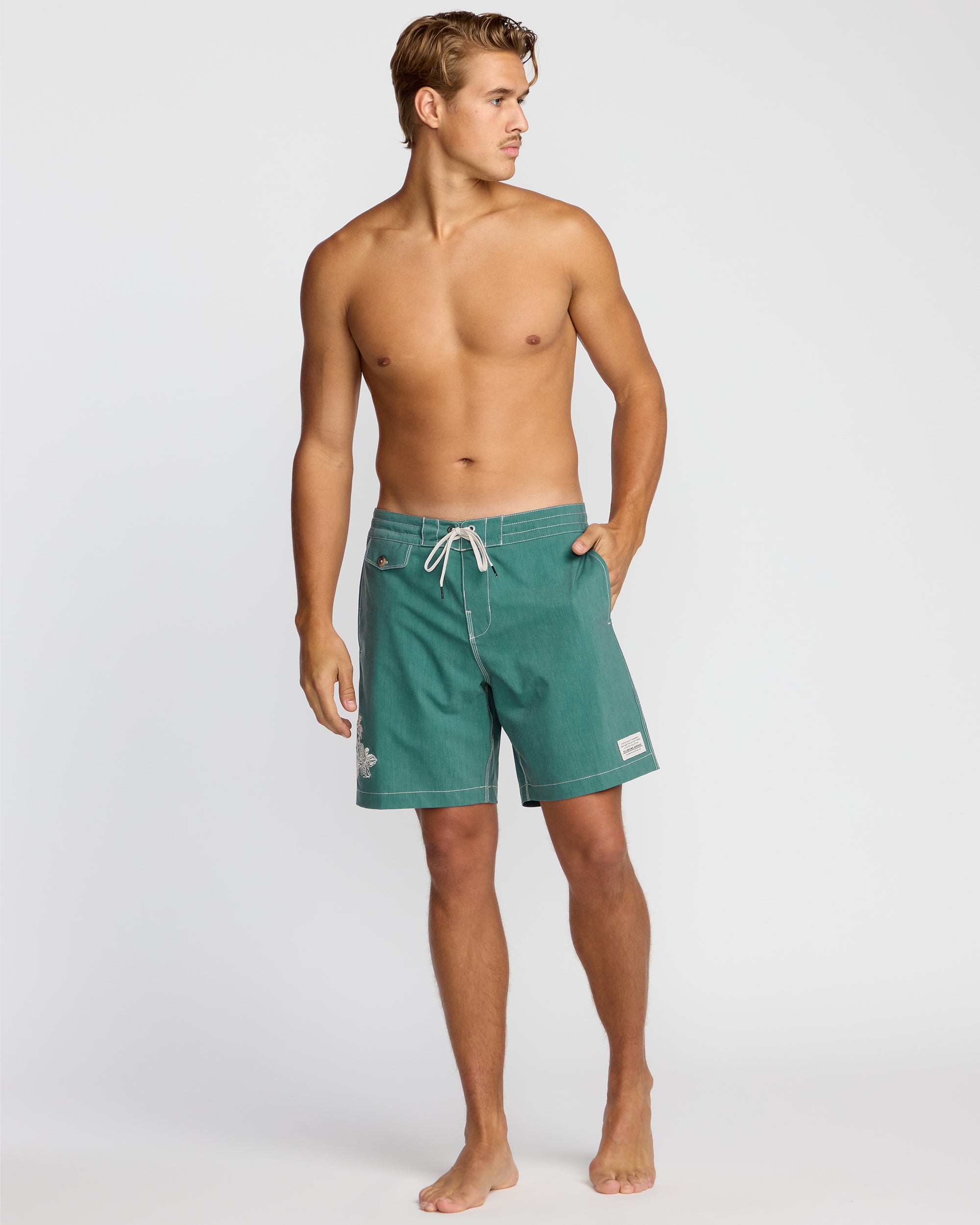 Austin Garage Lo Tides 19 Boardshorts - Teal
