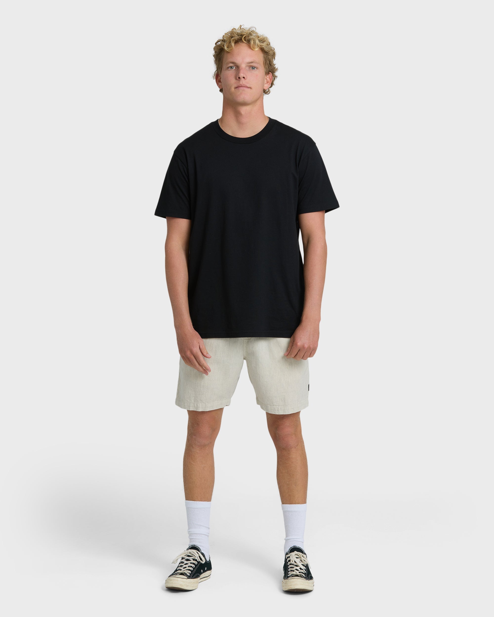Sano Linen Elastic Shorts - Chino Heather