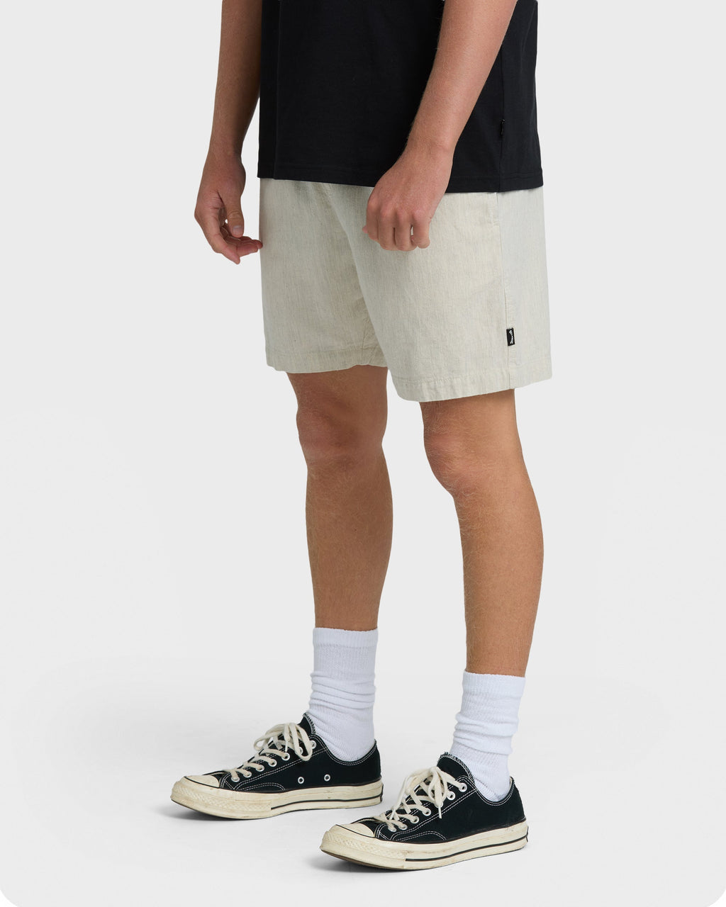 Sano Linen Elastic Shorts - Chino Heather