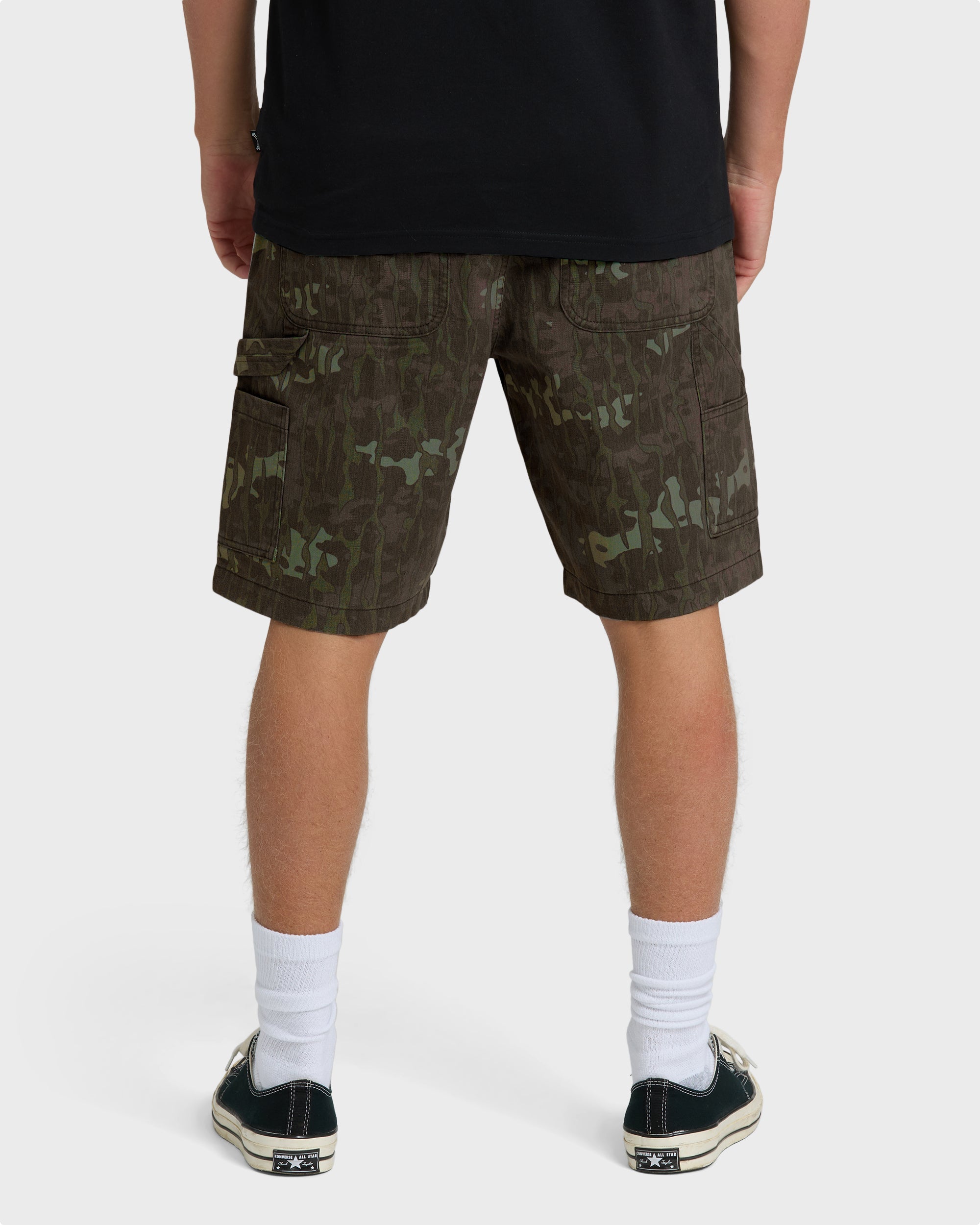 Bad Dog Elastic Shorts - Green Camo