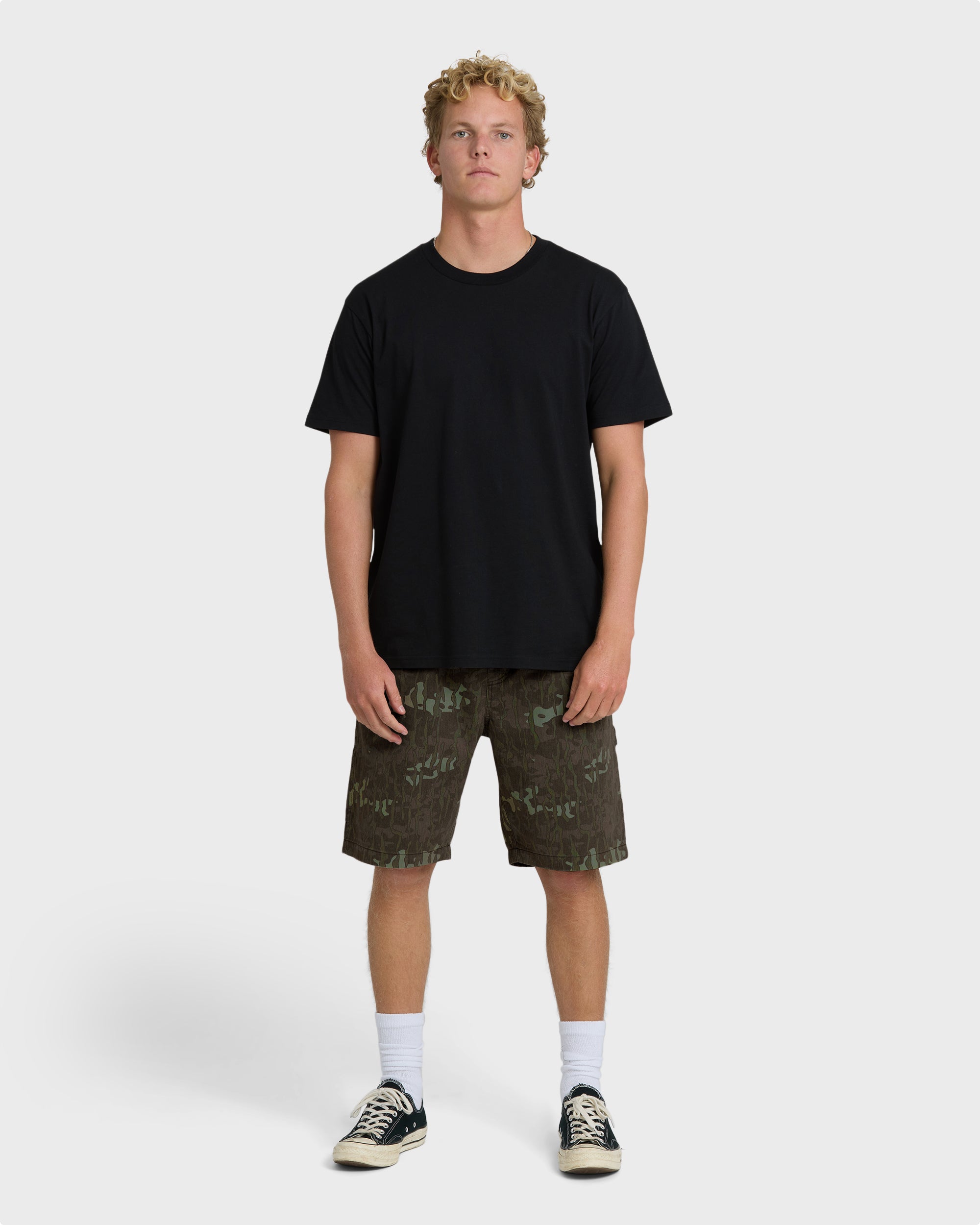 Bad Dog Elastic Shorts - Green Camo