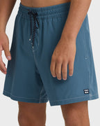 Lineup Solid Layback 16 Trunks - Real Teal