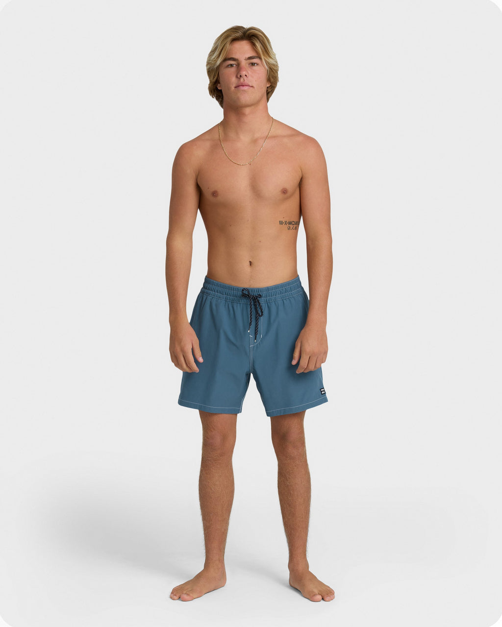 Lineup Solid Layback 16 Trunks - Real Teal