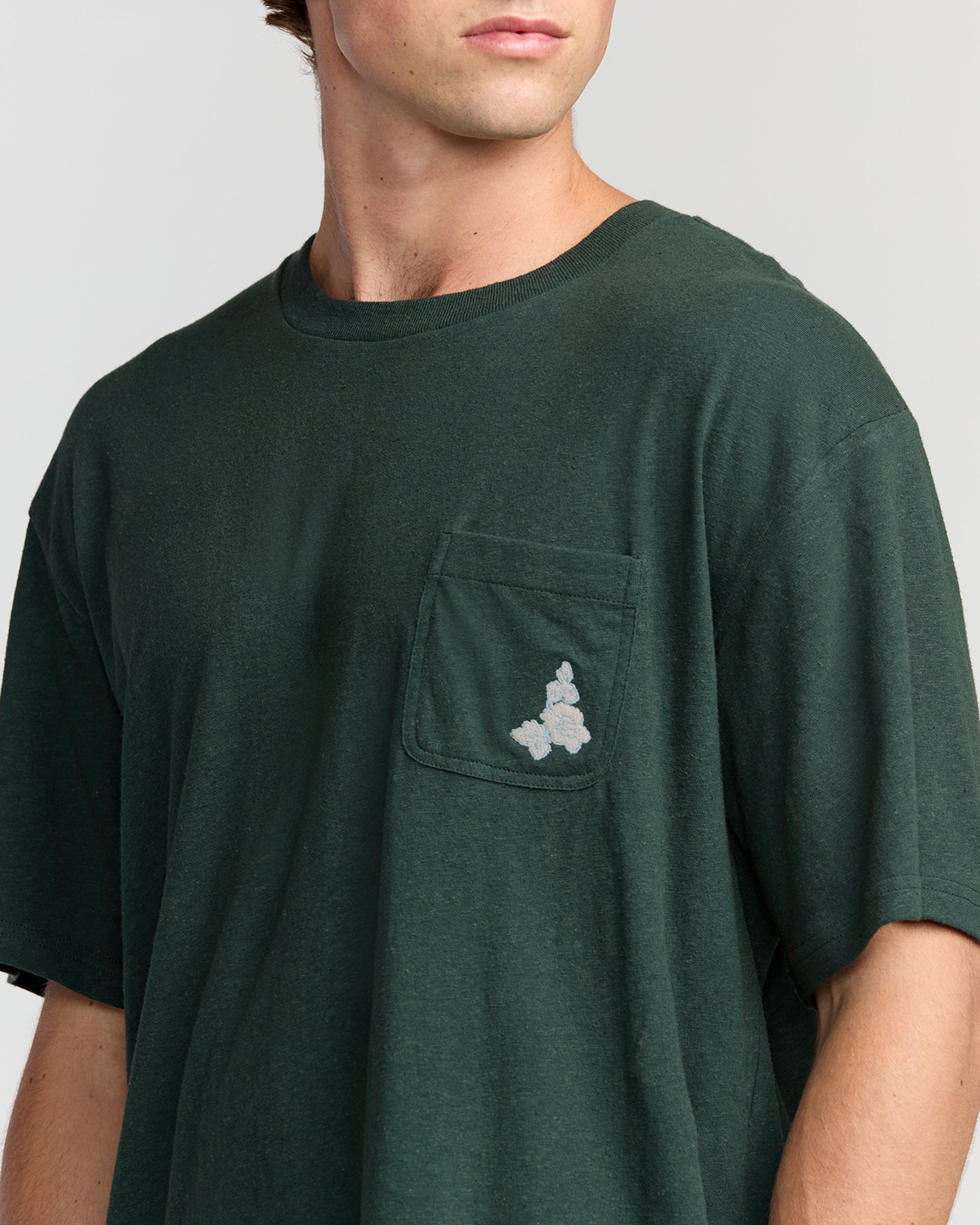 Austin Garage Regular Pocket Short Sleeve T-Shirt - Teal