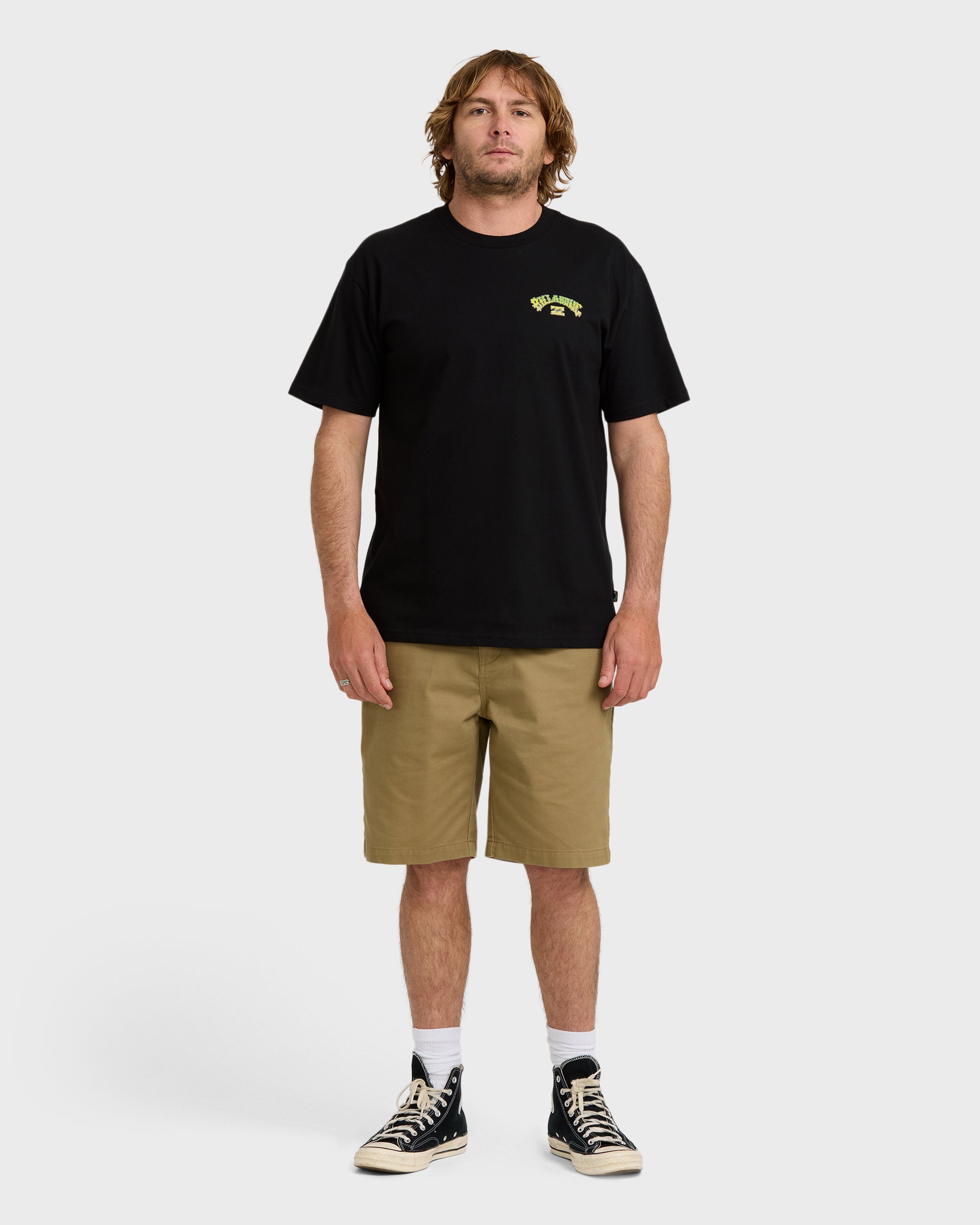 Wax Arch Regular Short Sleeve T-Shirt - Black