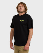 Wax Arch Regular Short Sleeve T-Shirt - Black