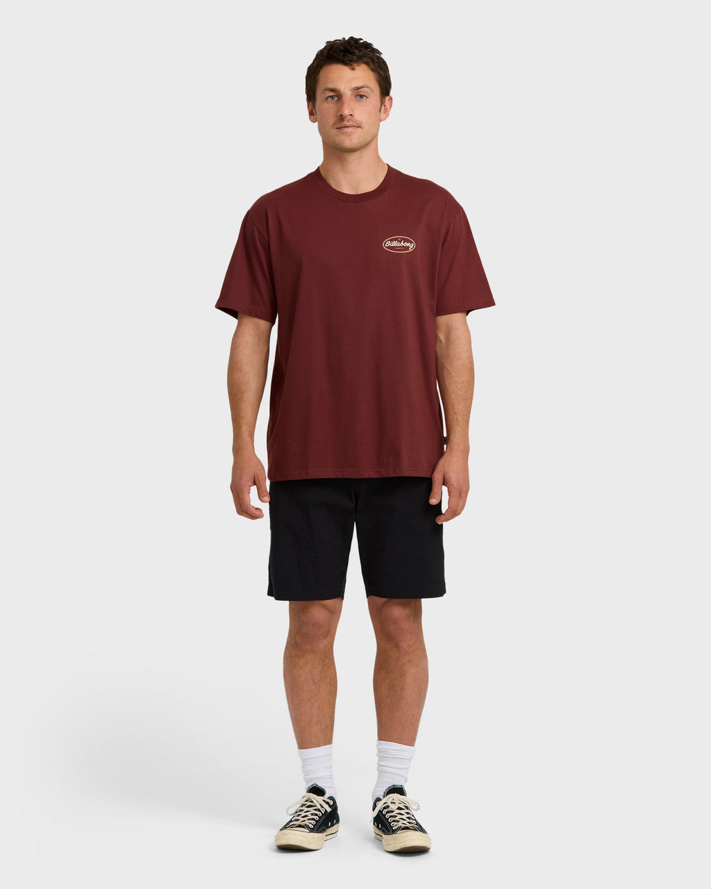 Walled Regular Short Sleeve T-Shirt - Plum