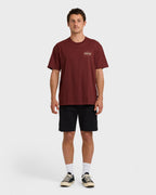 Walled Regular Short Sleeve T-Shirt - Plum