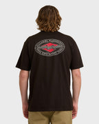 Rotor Diamond Regular Short Sleeve T-Shirt - Black Red