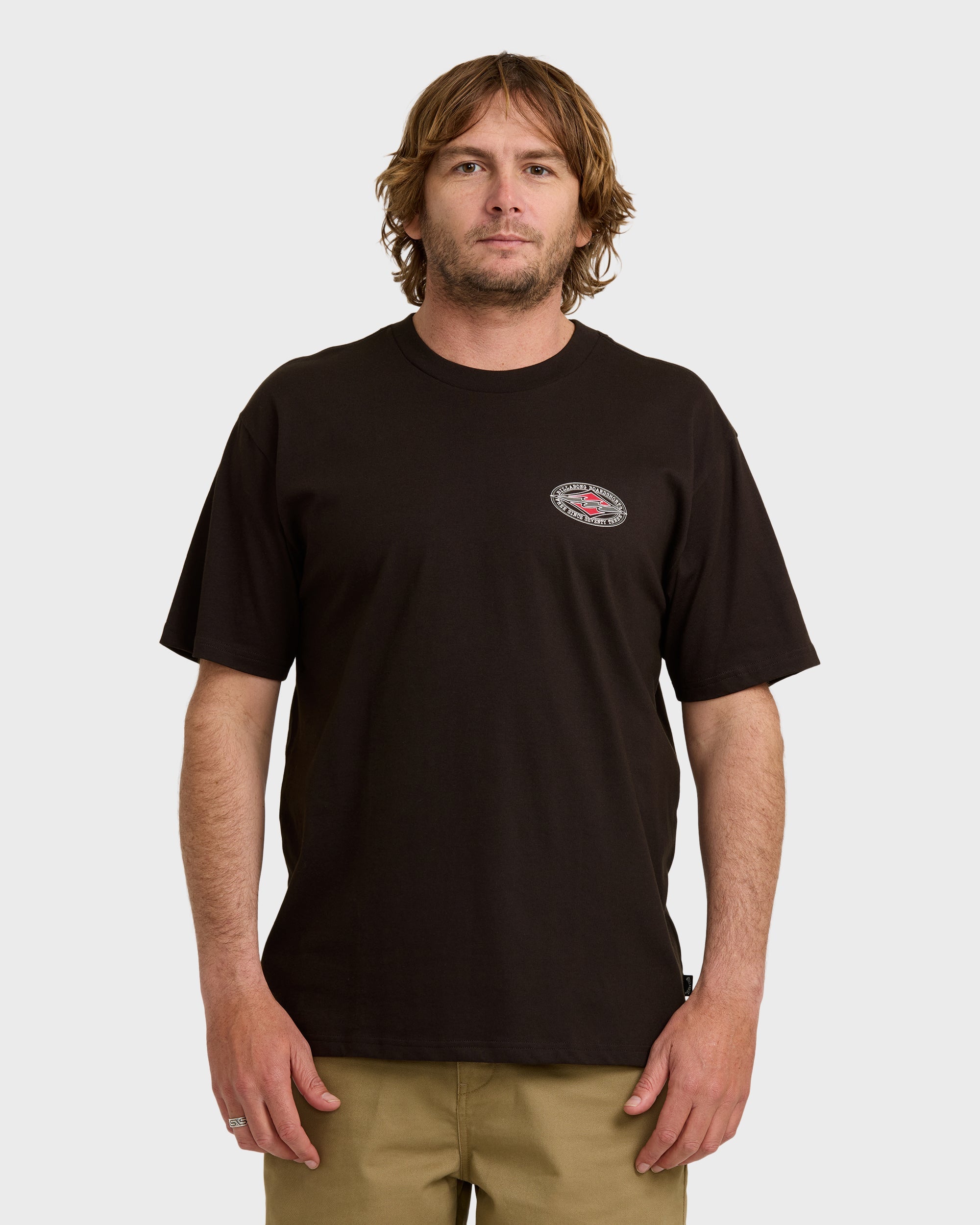 Rotor Diamond Regular Short Sleeve T-Shirt - Black Red