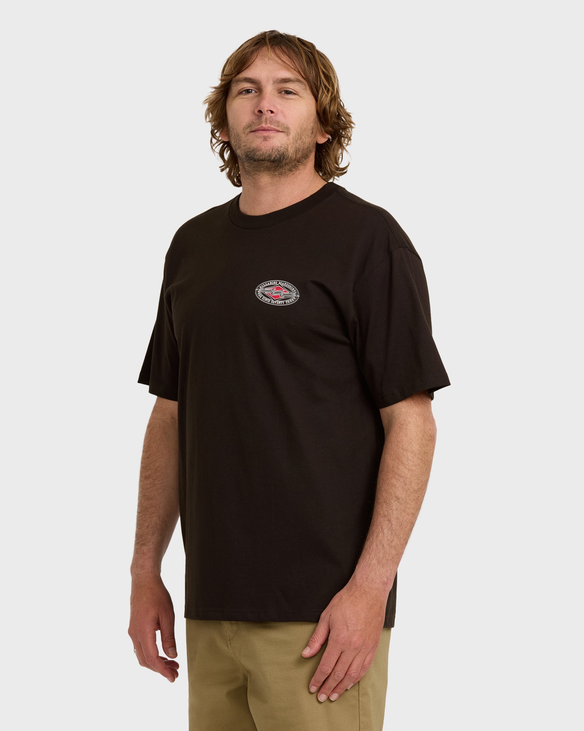 Rotor Diamond Regular Short Sleeve T-Shirt - Black Red