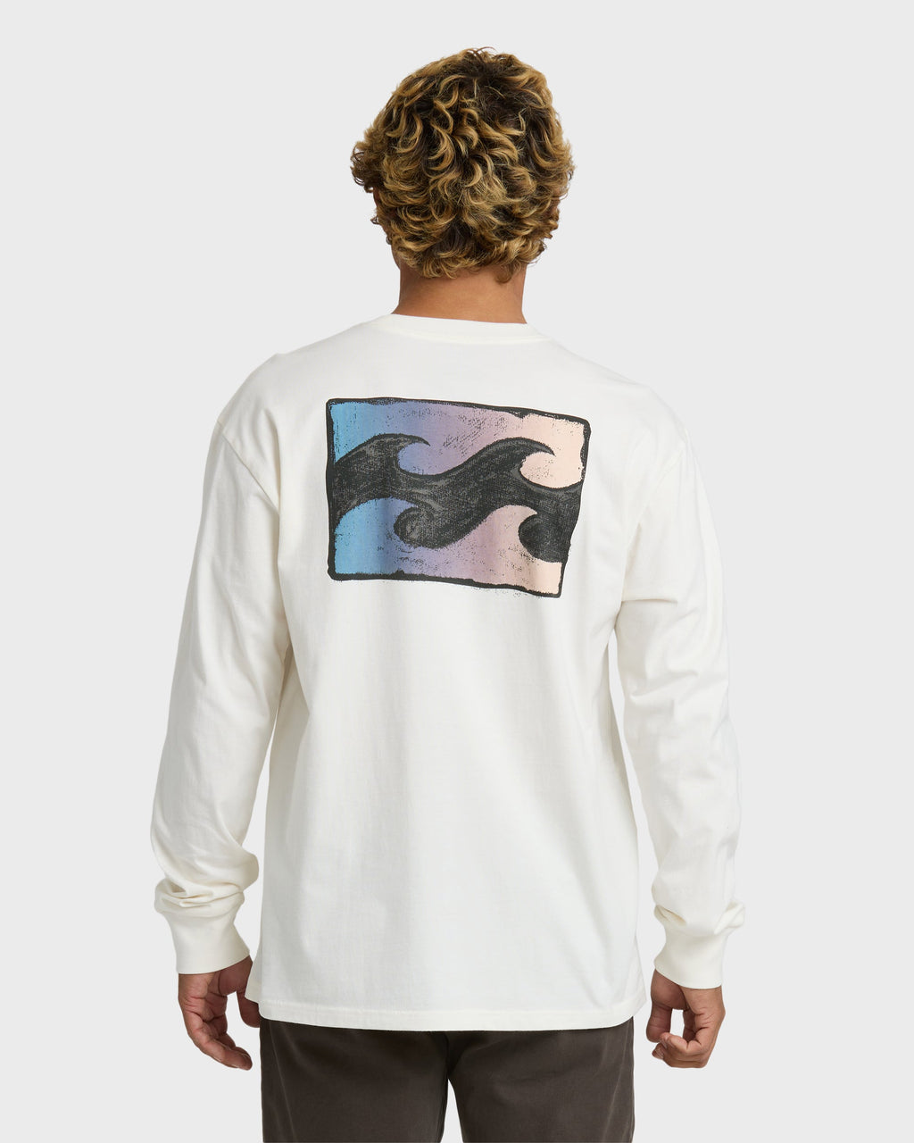 Crayon Wave Premium Long Sleeve T-Shirt - Off White
