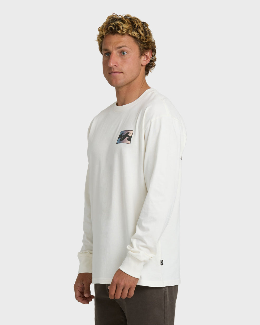 Crayon Wave Premium Long Sleeve T-Shirt - Off White