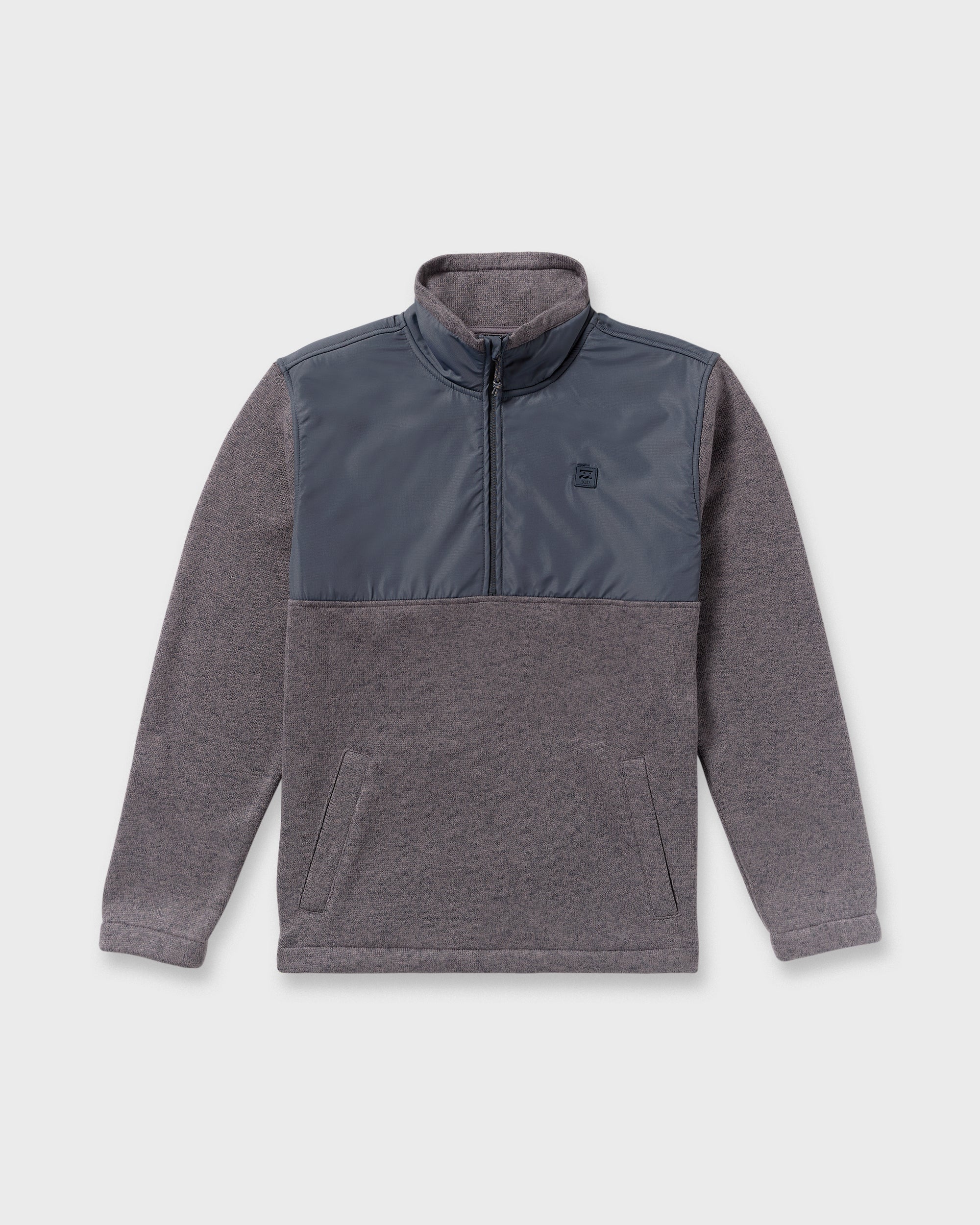 Boundary Blocked Mockneck Sweatshirt - Dusty Purple