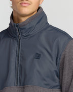 Boundary Blocked Mockneck Sweatshirt - Dusty Purple