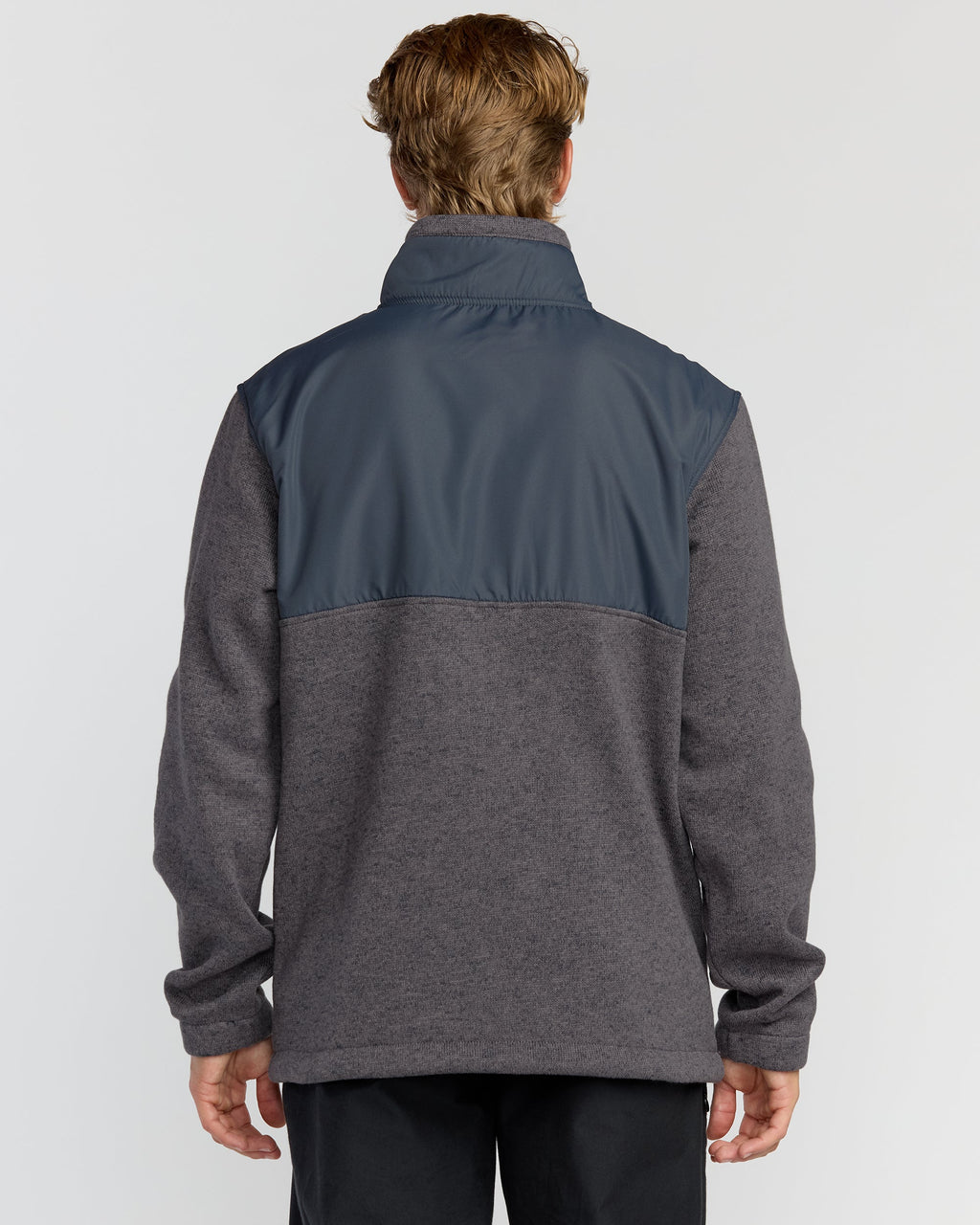 Boundary Blocked Mockneck Sweatshirt - Dusty Purple