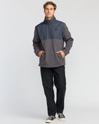 Boundary Blocked Mockneck Sweatshirt - Dusty Purple