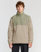 Boundary Blocked Mockneck Sweatshirt - Sand
