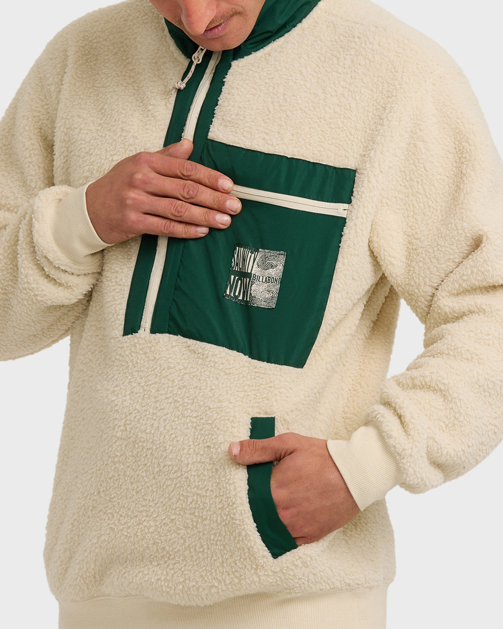 Salinity Now Boundary Mock Neck Sweatshirt - Chino