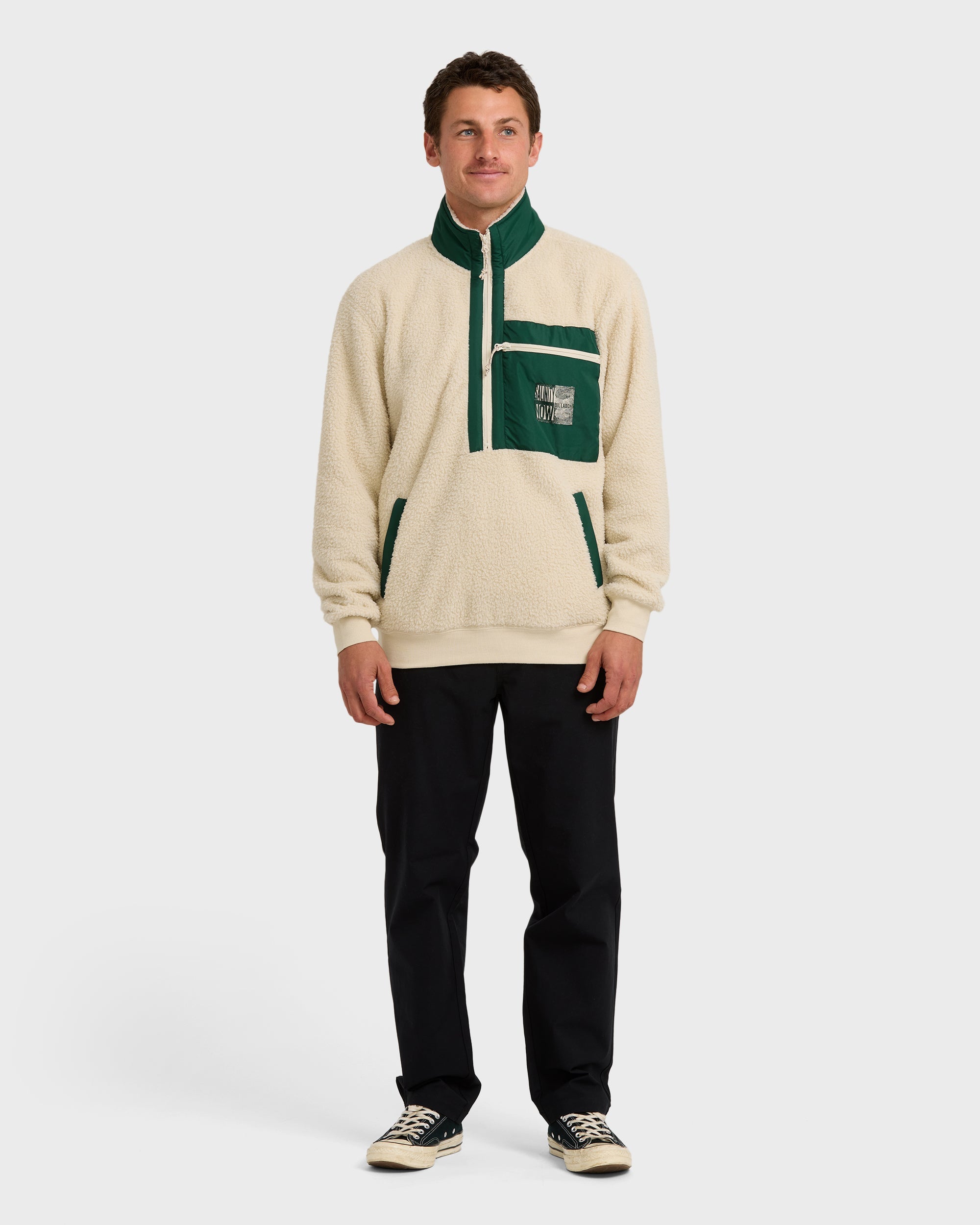 Salinity Now Boundary Mock Neck Sweatshirt - Chino