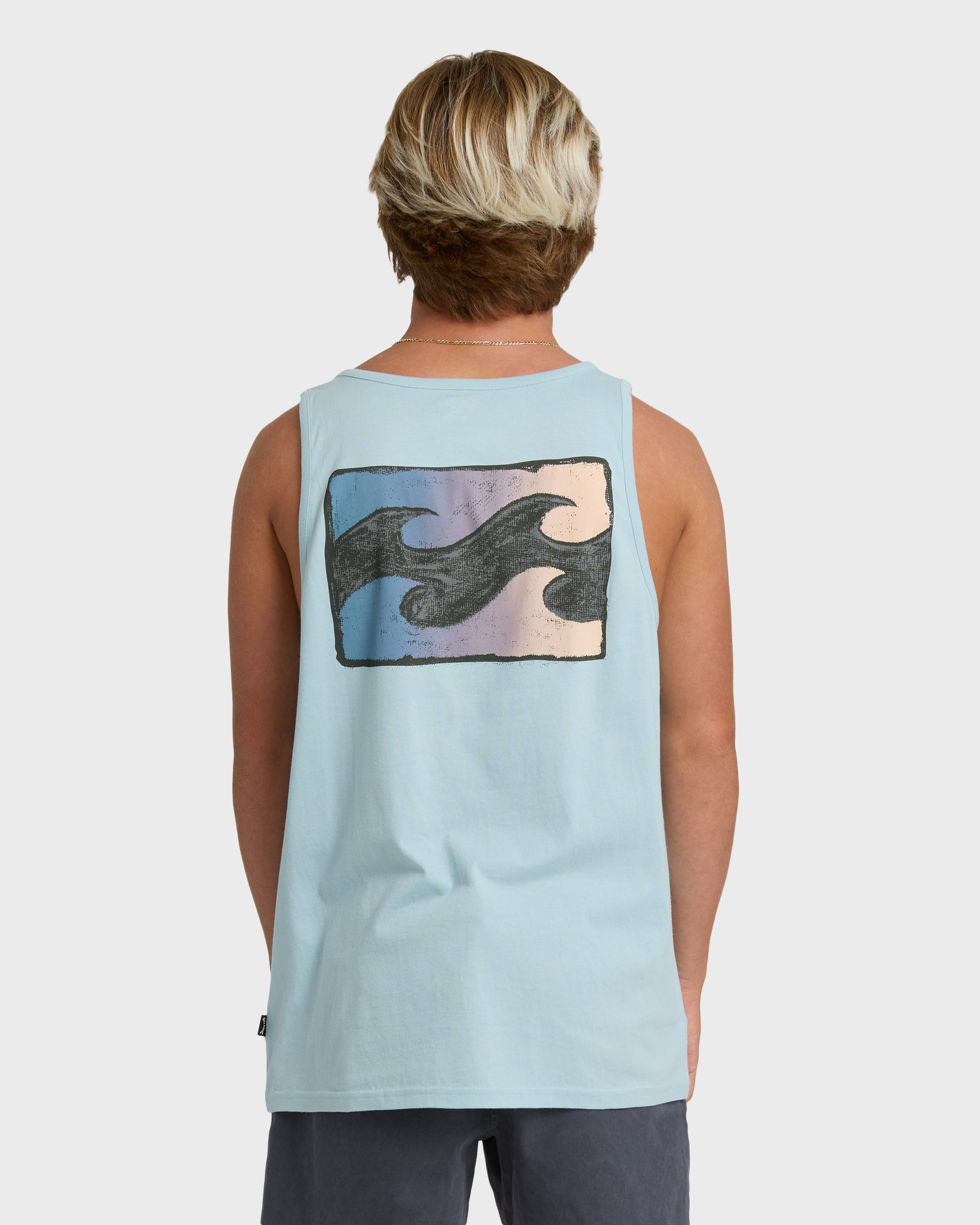 Crayon Wave Tank - Dusty Blue