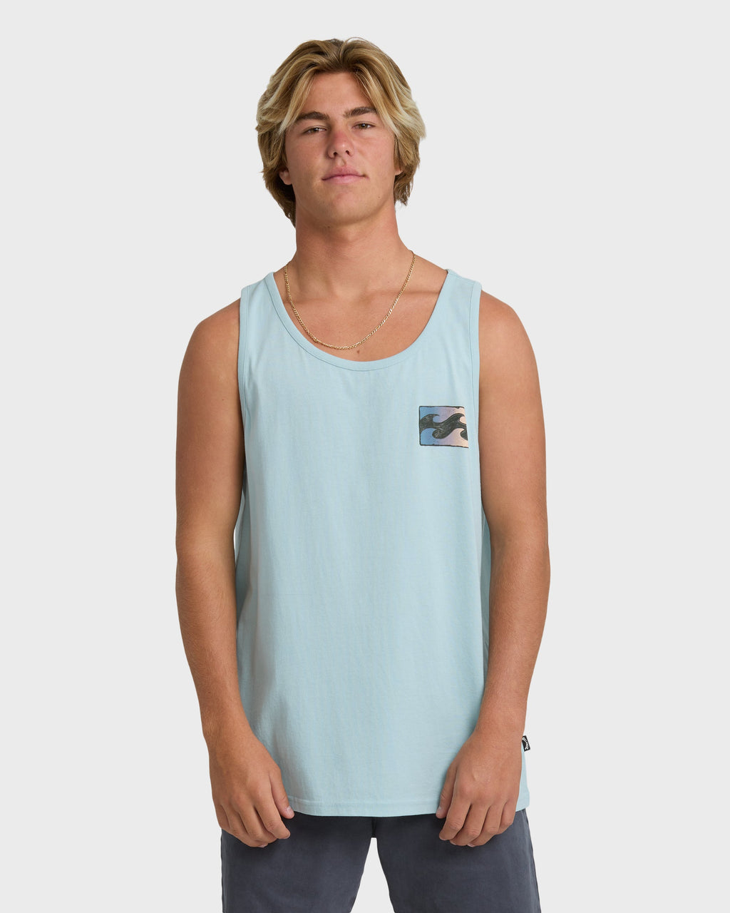 Crayon Wave Tank - Dusty Blue