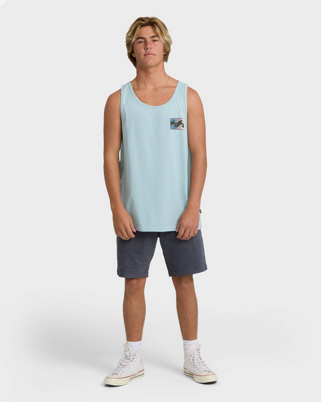 Crayon Wave Tank - Dusty Blue
