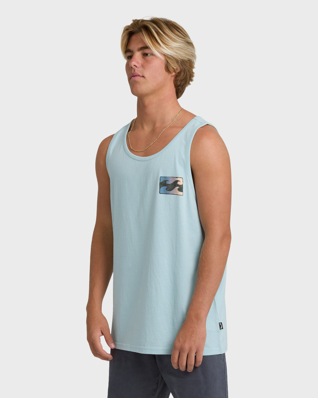 Crayon Wave Tank - Dusty Blue