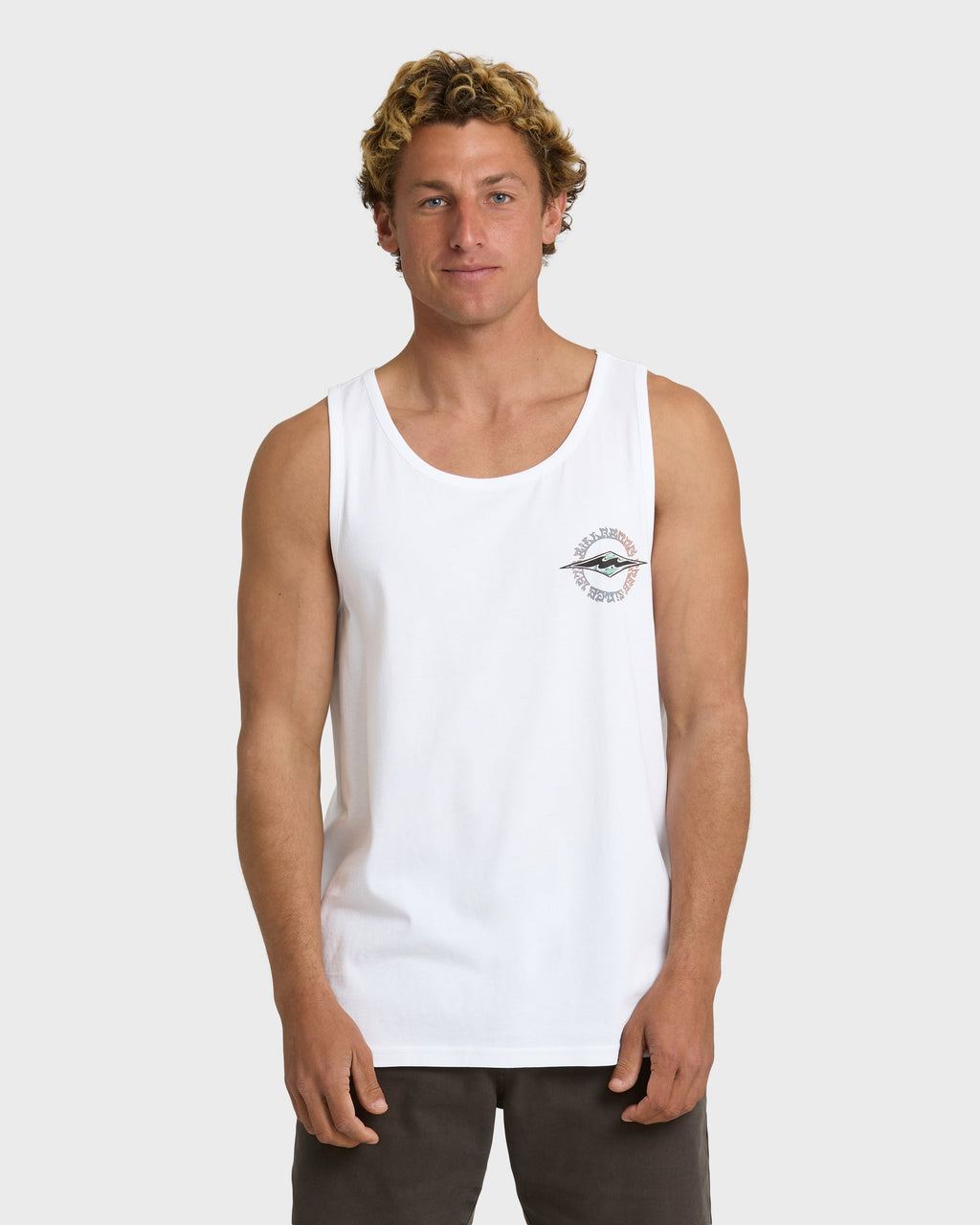 Hollow Diamond Tank - White
